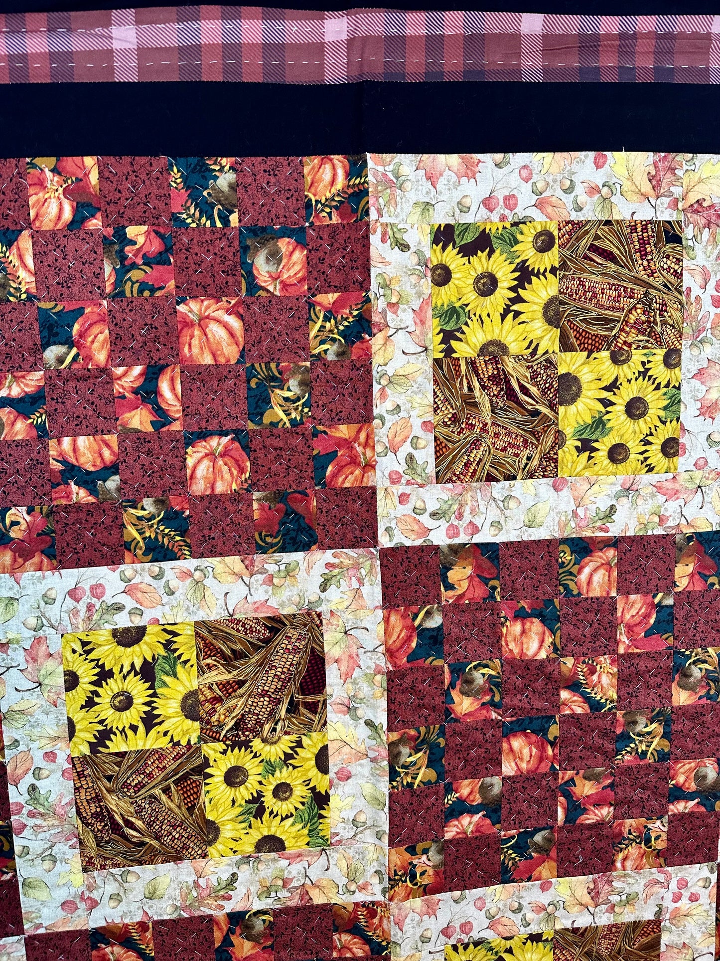 Hand Quilted Fall Throw Quilt